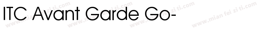 ITC Avant Garde Go字体转换